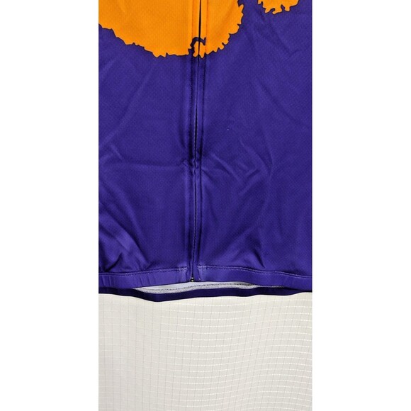 Clemson Tiigers XL Cycling Jersey Orange White Full Zip Pockets Reflector SEE - Picture 11 of 11